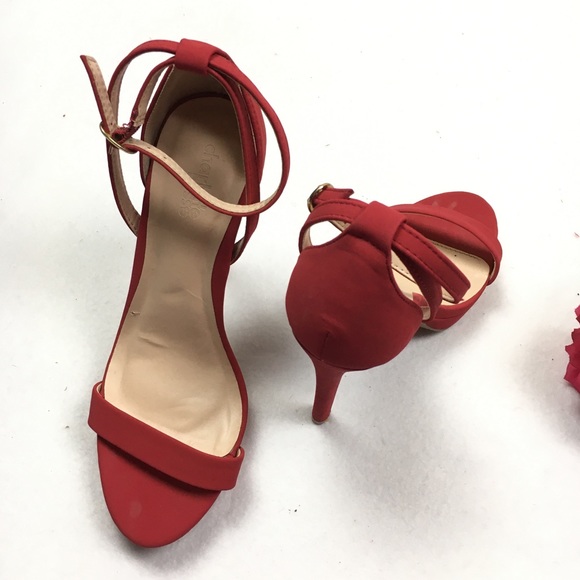 CHARLOTTE RUSSE HIGH HEELS ANKLE STRAPS SZ 6 - Picture 2 of 14